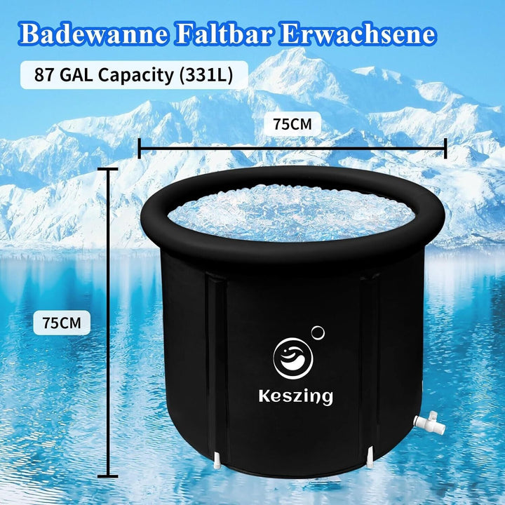 Ice Bath Tub Plunge Pool Barrell with Cover Chiller for Recovery Athlete Outdoor