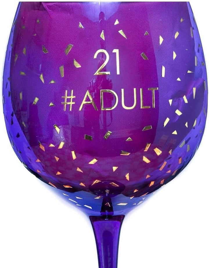 21st Birthday Gifts for Her Wine Glass Novelty Boxed Birthday Ideal Party Girls