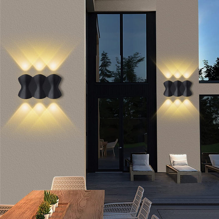 Outdoor Wall Lights Mains LED Up Down Indoor Sconce Lamp IP65 Waterproof Fixture