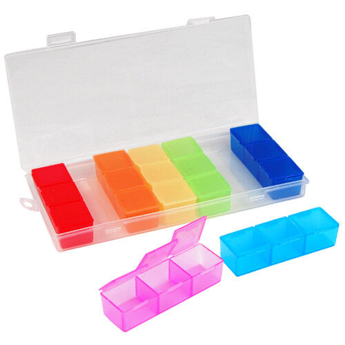 Weekly Pill Box Daily Organiser Medicine Tablet Storage Dispenser 7 Day Small