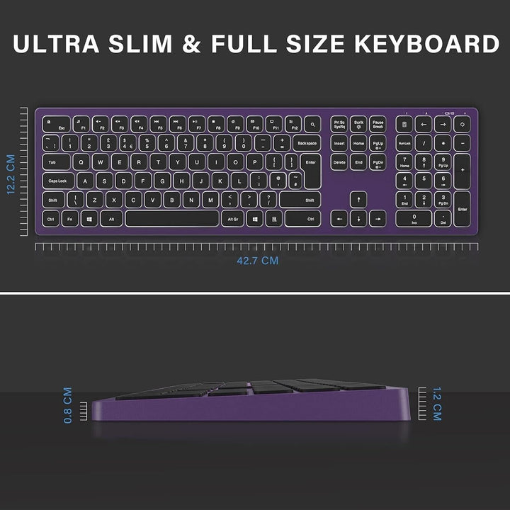 Backlit Keyboard and Mouse Set Rechargeable for Computer Laptop PC Windows USB
