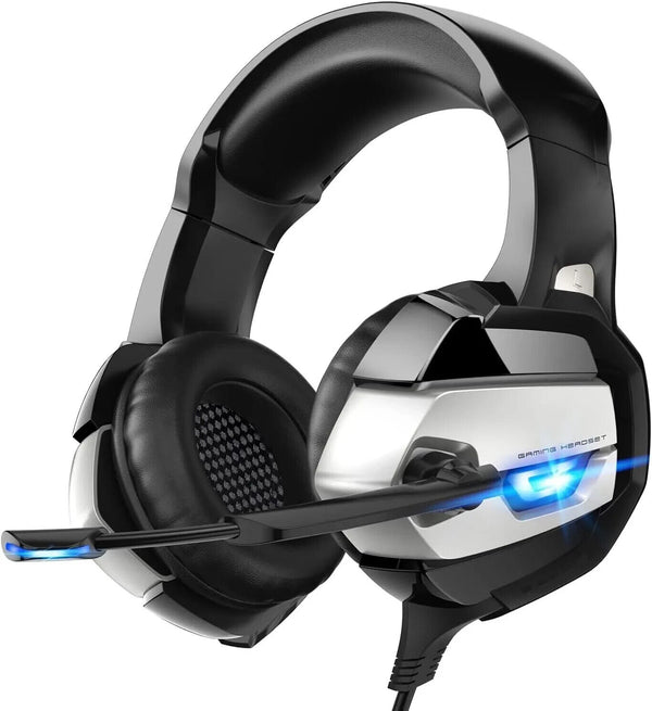 Gaming Headset with Microphone for PC Laptop PS4 Xbox One PS5 Headphones LED USB