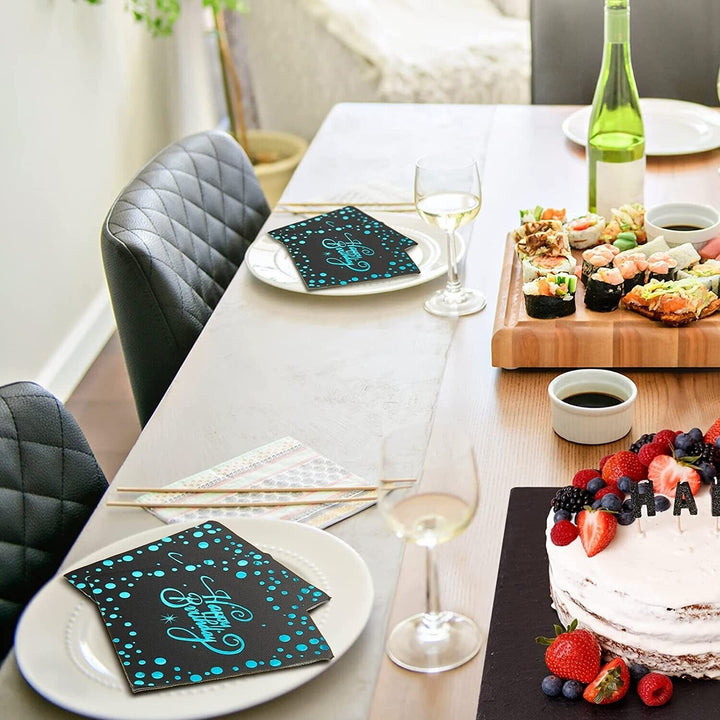 Happy Birthday Napkins Party x48 Tableware Decorations Serviettes Tissues Paper