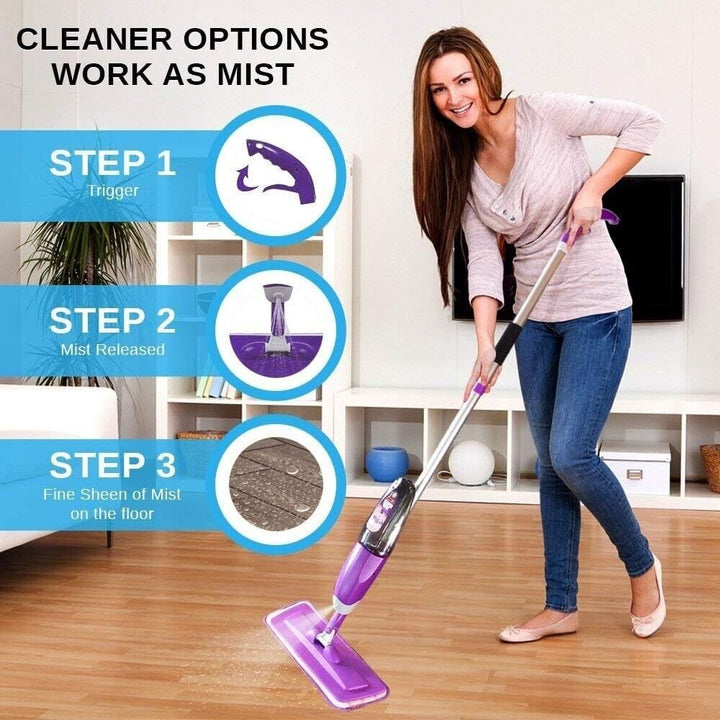 Floor Spray Mop for Cleaning Vinyl Kitchen Washable Microfibre Heads Pads Large