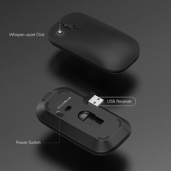 Keyboard and Mouse Rechargeable Set for Windows Desktop Laptop PC Computer 2.4G