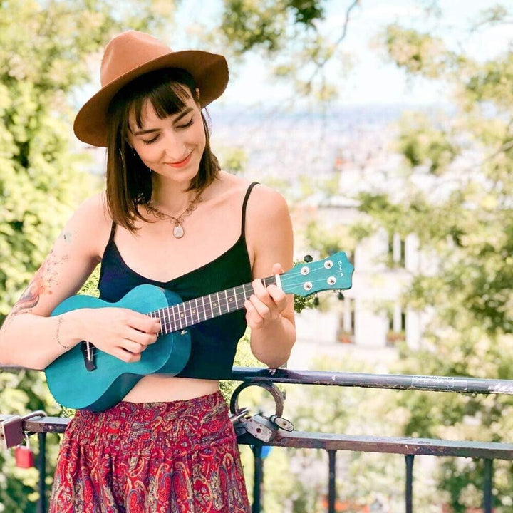 Enya Concert Ukulele with Case Mahogany Top for Starter Kit Beginner Adult Child