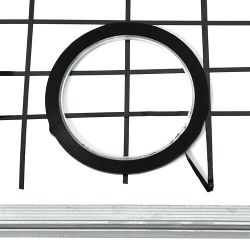 66m Self Adhesive Whiteboard Grid Gridding Marking Tape Black Non Magnetic Fine 