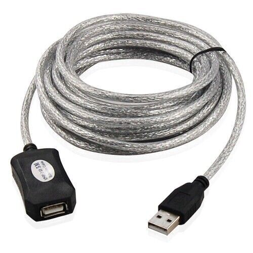 5M USB Active Repeater Cable Extension Lead for Computer Plug Socket Extender