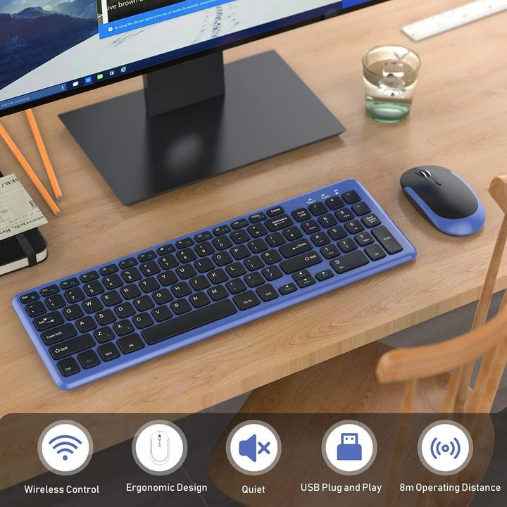 Keyboard and Mouse Wireless Set for Windows Desktop Laptop PC Computer 2.4G