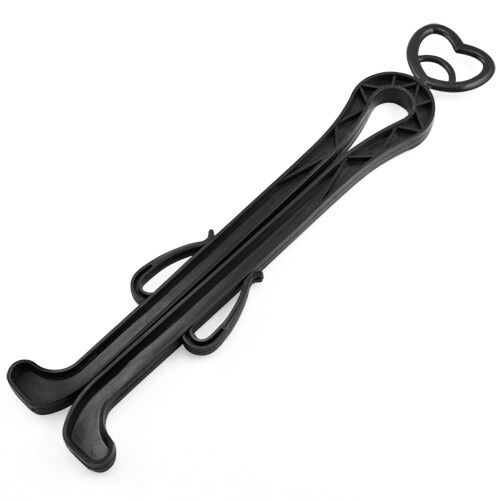 Hard Plastic Black Boots Shoes Upright Stand Holder Rack Storage Holder Pair