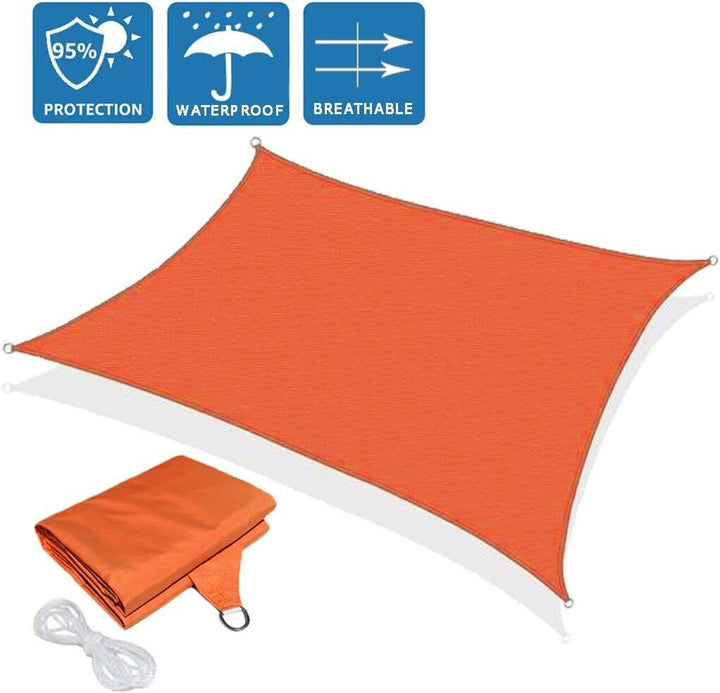 Sun Shade Sail Canopy Garden Patio Awning Waterproof Sunscreen Rectangle Rope