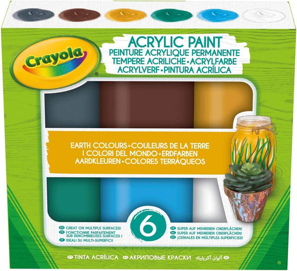 Crayola Acrylic Paint Sets Kids Painting On Canvas Wood Glass Art Supplies Craft