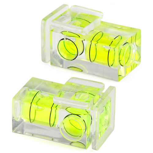 Camera Flash Hot Shoe Spirit Level Double 2 Axis Bubble Mount for SLR DSLR Canon