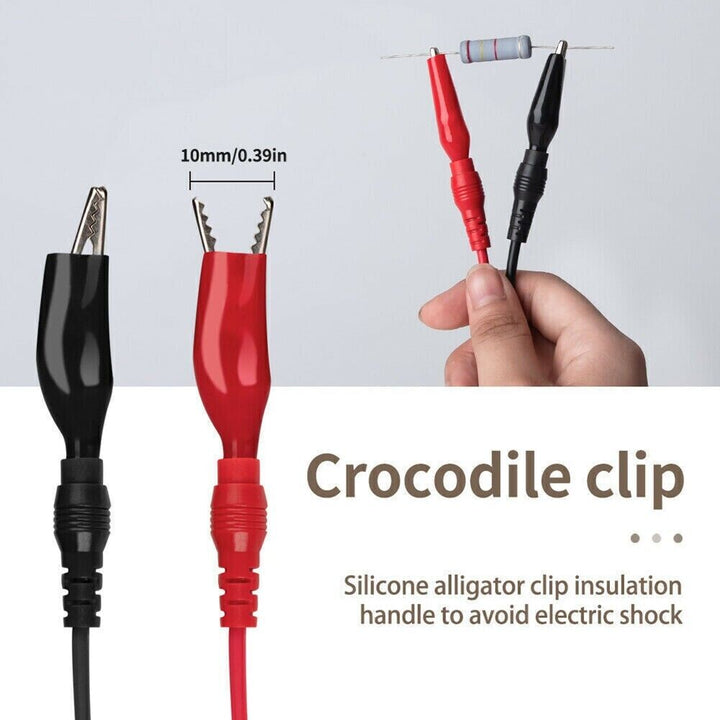 Digital Multimeter Cables Probe Lead Kit Test Electronic Alligator Clip Needle