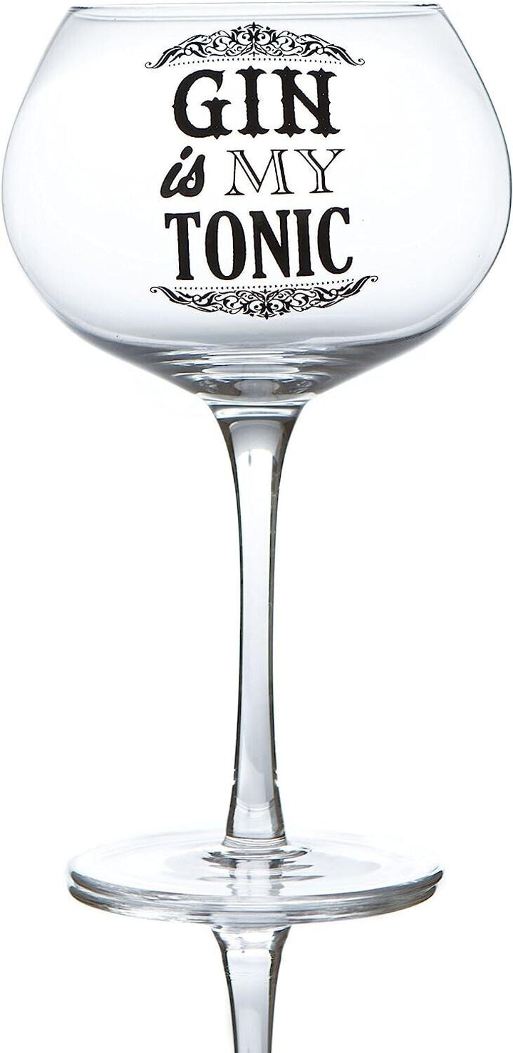 Gin Glass Novelty Gift Boxed Funny & Tonic Large Cocktail Birthday Present