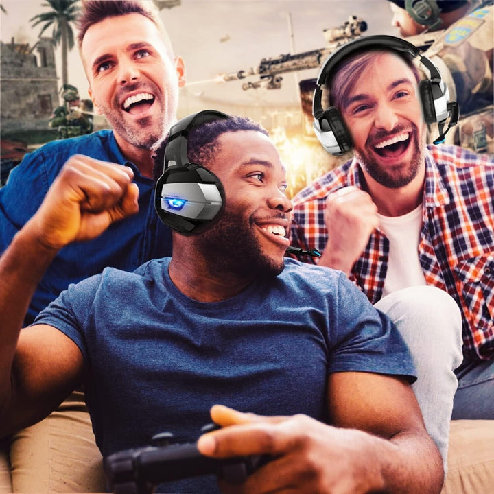 Gaming Headset with Microphone for PC Laptop PS4 Xbox One PS5 Headphones LED USB