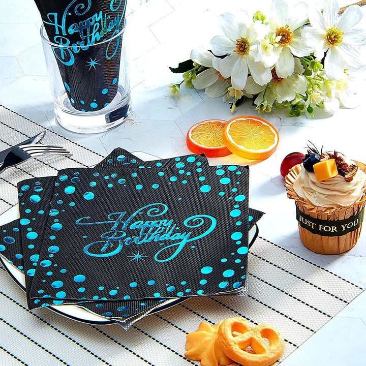 Happy Birthday Napkins Party x48 Tableware Decorations Serviettes Tissues Paper