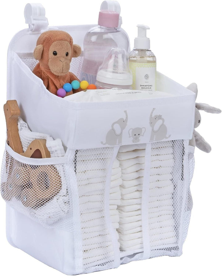 Baby Nappy Caddy Organiser Large Set Movable Nursery Diaper Nappy Cart Portable