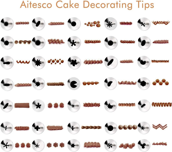 Cake Decorating Tools Kit Bundle Sugarcraft 85 Pcs Cupcake Icing Nozzle Piping