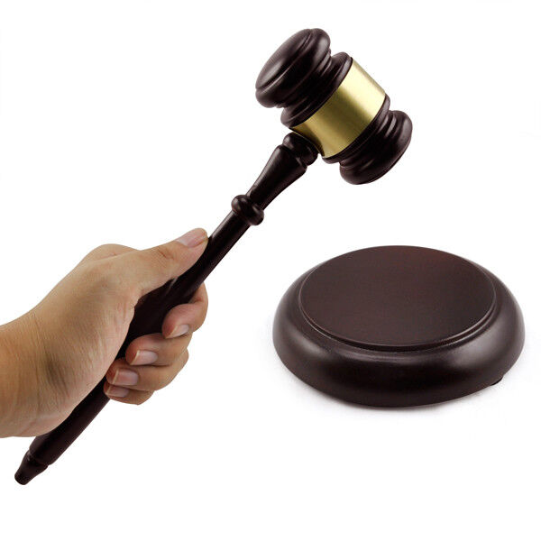 Handcrafted Wooden Wood Lawyer Judge Gavel Sound Block Gift Set Auction House
