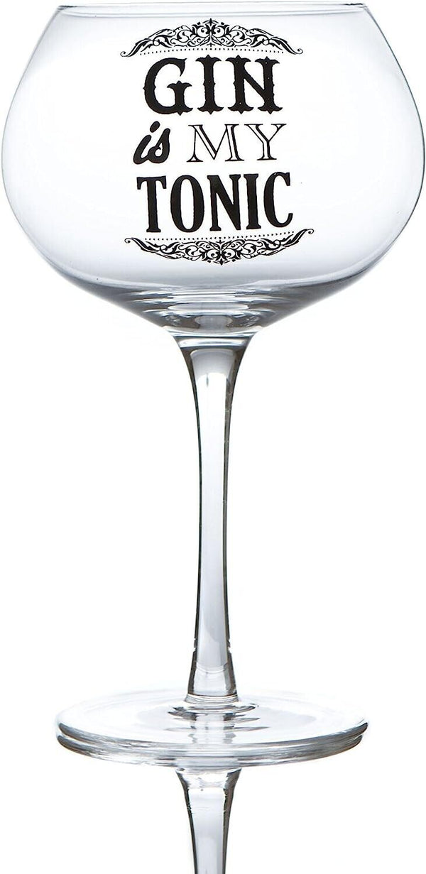 Gin Glass Novelty Gift Boxed Funny & Tonic Large Cocktail Birthday Present