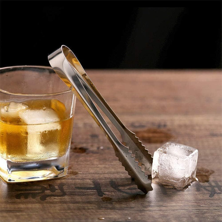 Ice Cube Tongs Small Stainless Steel Serving Sugar Sweets Kitchen Buffet Lemon