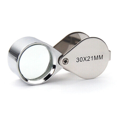 Jewellers Loupe 30 x 21mm Glass Jewellery Antiques Magnifier Hallmark Eye Lens
