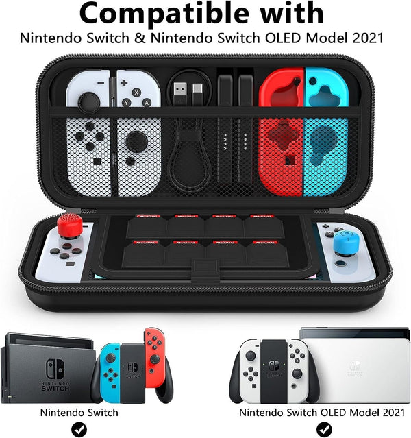 Nintendo Switch Case OLED Lite Travel Protective Hard Game Cartridge Storage