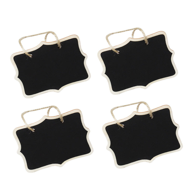 12x Mini Rectangle Chalkboards Double Sided Black Board for Message Signs Labels
