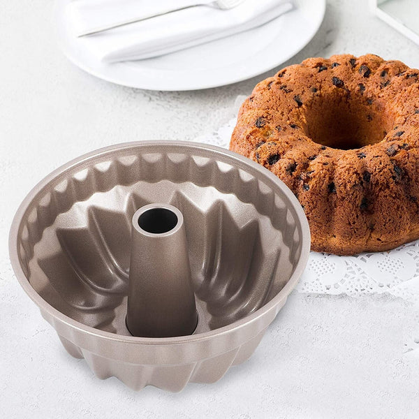 Fluted Ring Bundt Cake Tin Round Baking Pan Mould Non Stick Loaf Tin Easy Clean
