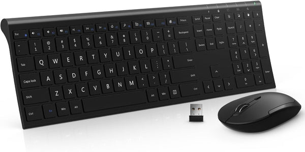Keyboard and Mouse Wireless Set Bluetooth for Windows Desktop Laptop PC Slim