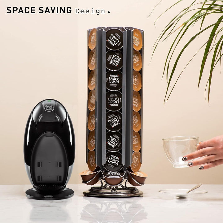 Coffee Pod Holder Stand for Nescafe Dolce Gusto Capsules Tower Storage Holds 36