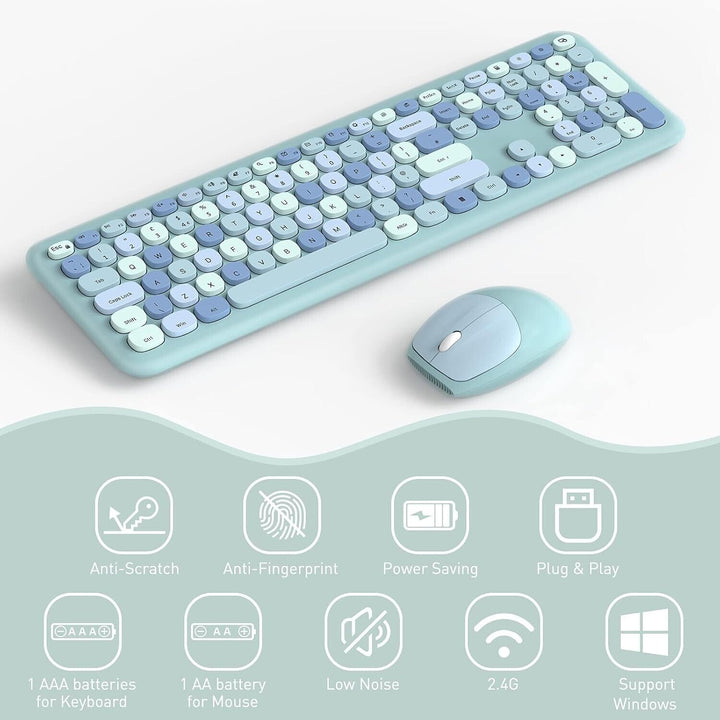Keyboard and Mouse Wireless Set for Windows Desktop Laptop PC Computer 2.4G