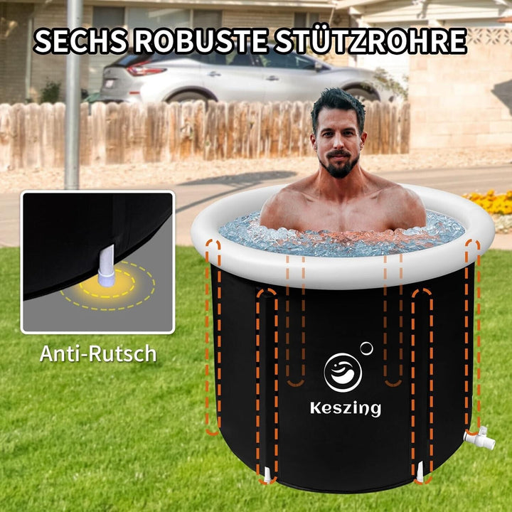 Ice Bath Tub Plunge Pool Barrell with Cover Chiller for Recovery Athlete Outdoor