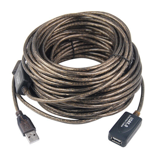 20m Long Reaching USB Active Repeater Extension Cable USB2.0 Booster Lead Extend