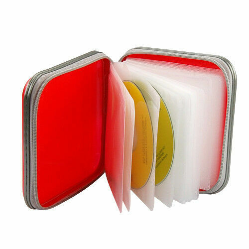CD Dvd 40 Disc Storage Carry Case Cover Wallet Holder Bag Plastic Games Disk