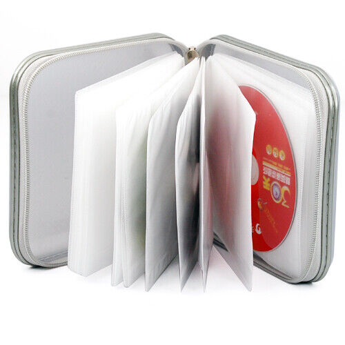 CD Dvd 40 Disc Storage Carry Case Cover Wallet Holder Bag Plastic Games Disk