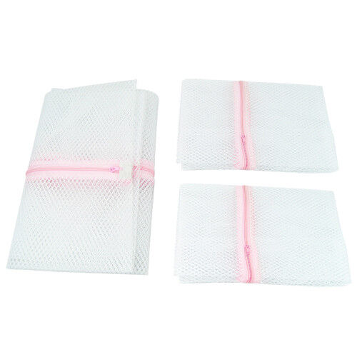 3x Zipped Laundry Washing Machine Mesh Net Bra Socks Lingerie Underwear Wash Bag