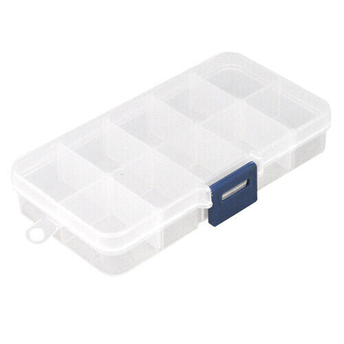 3x 10 Compartment Small Organiser Storage Plastic Box Craft Nail Art Fuse Beads