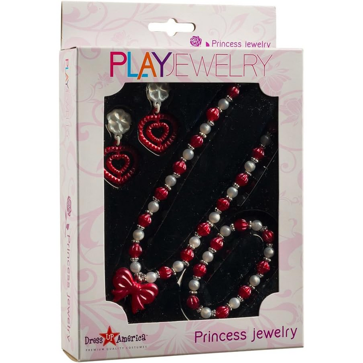 Red Princess Play Costume Jewelry Set