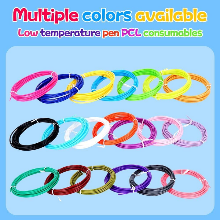 20 Pack Coloured 3D Pen Refill Strips