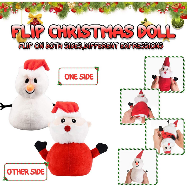 Reversible Santa & Snowman Soft Toy