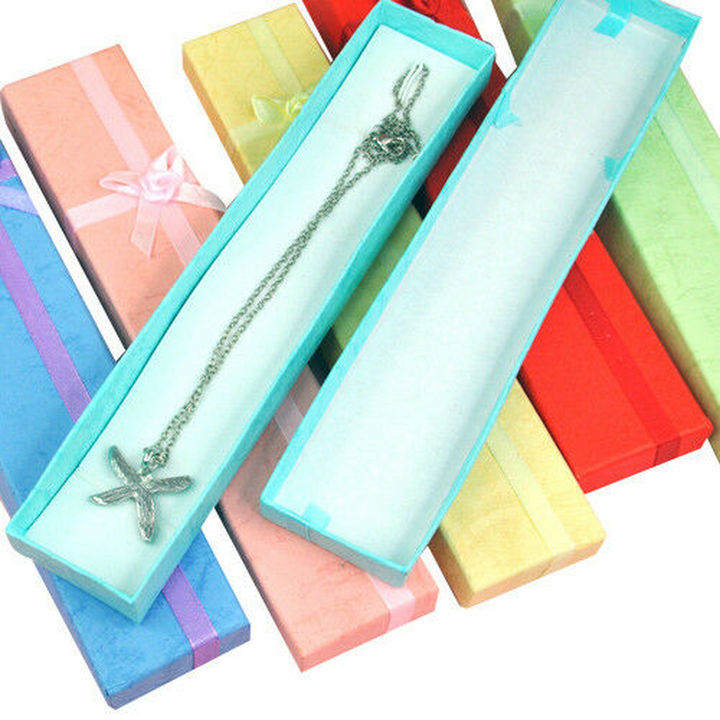 10 Long Luxury Card Jewellery Boxes