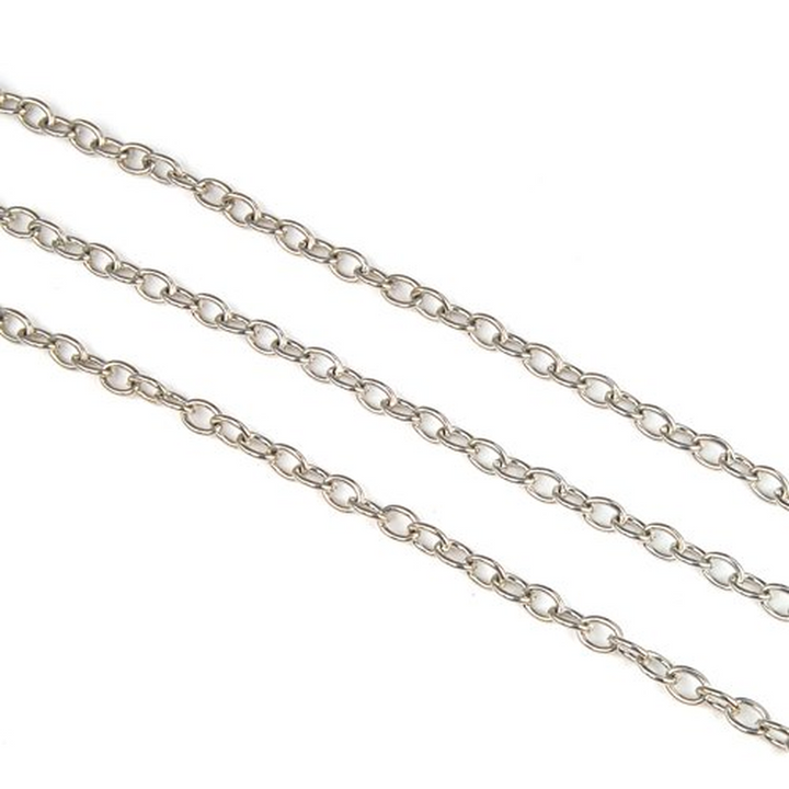 2m Silver Plated 3mmx2mm Link Chain