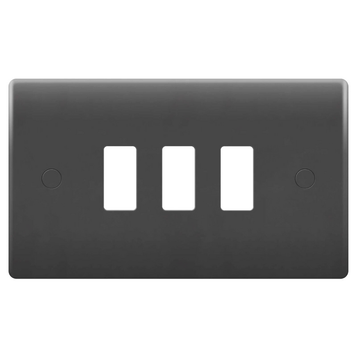 BG Electrical Triple Light Switch Plate Only