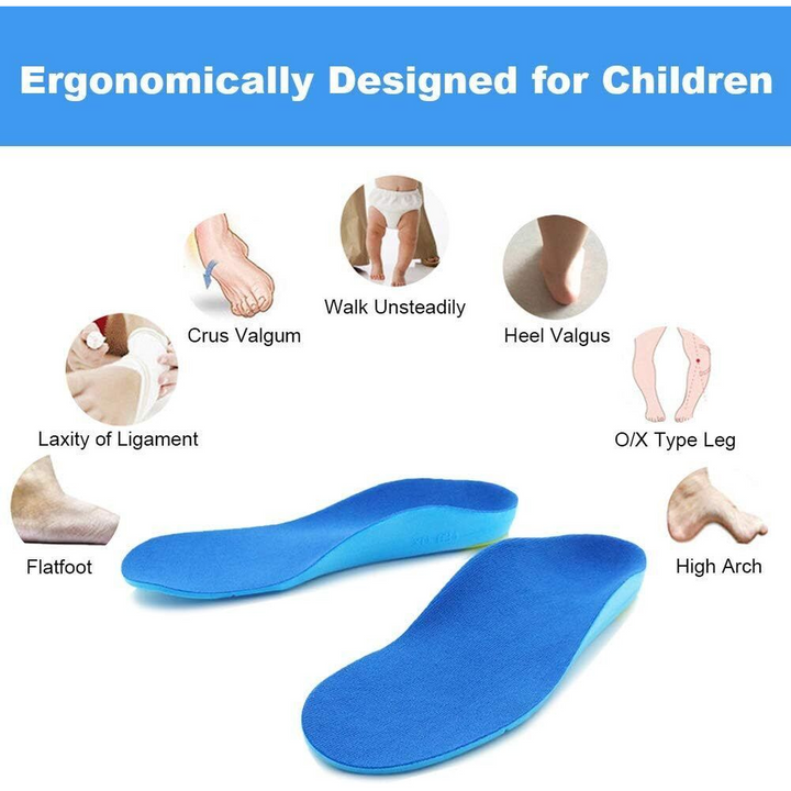 Blue Kids Orthotic Arch Support Shoe Insole