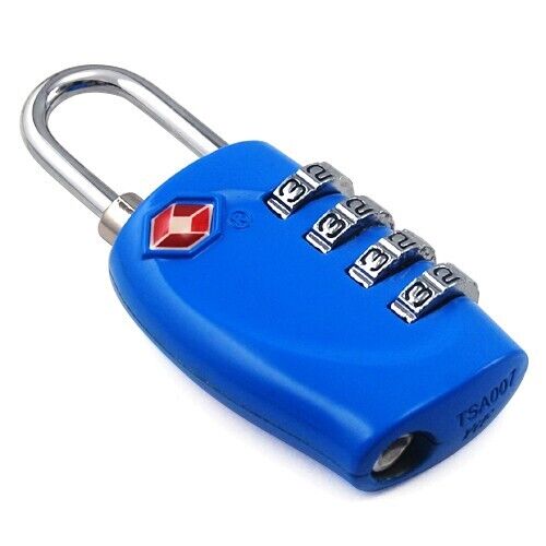 Blue TSA Travel 4-Dial Padlock