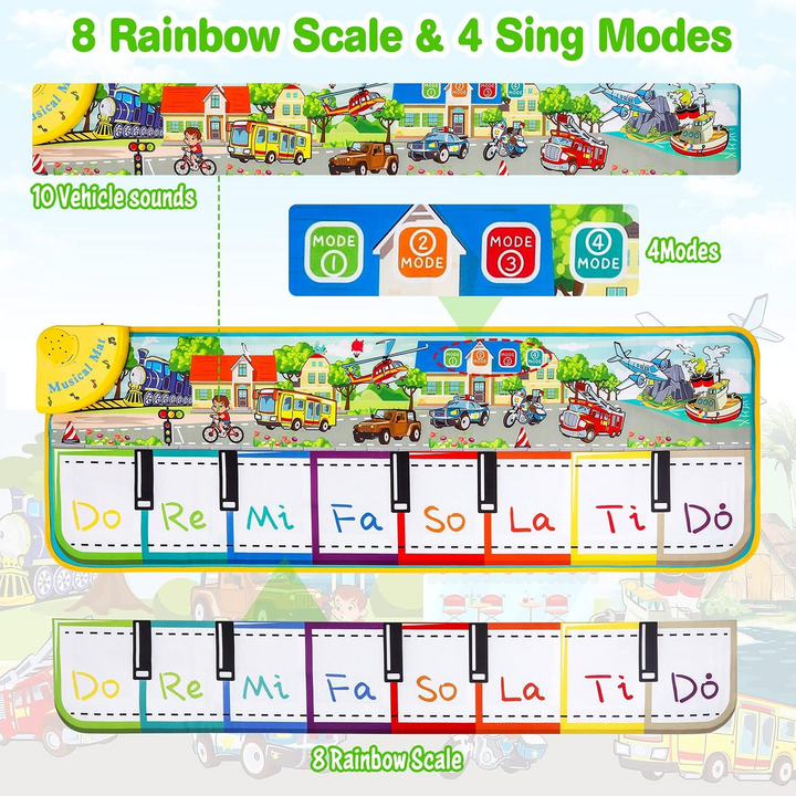 Giant Piano Play Mat Writing