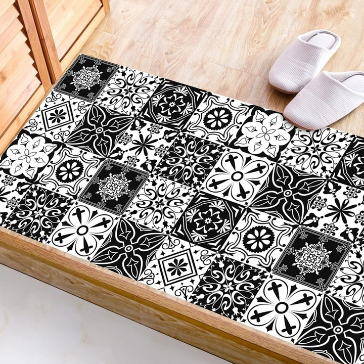 25 Black & White Pattern Tile Stickers