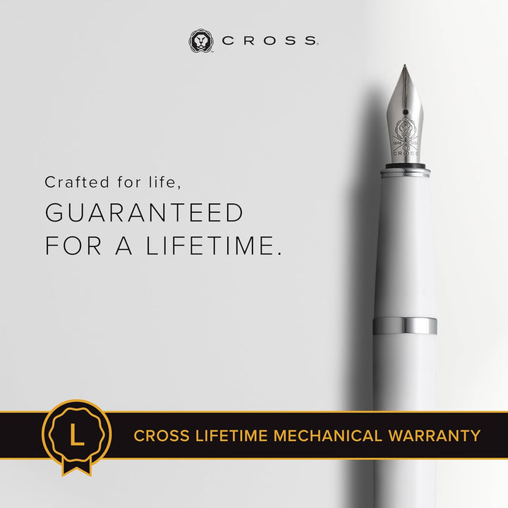 Cross White Fountain Medium Nib Pen